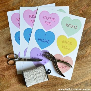 Free Printable Conversation Hearts | Hello Little Home