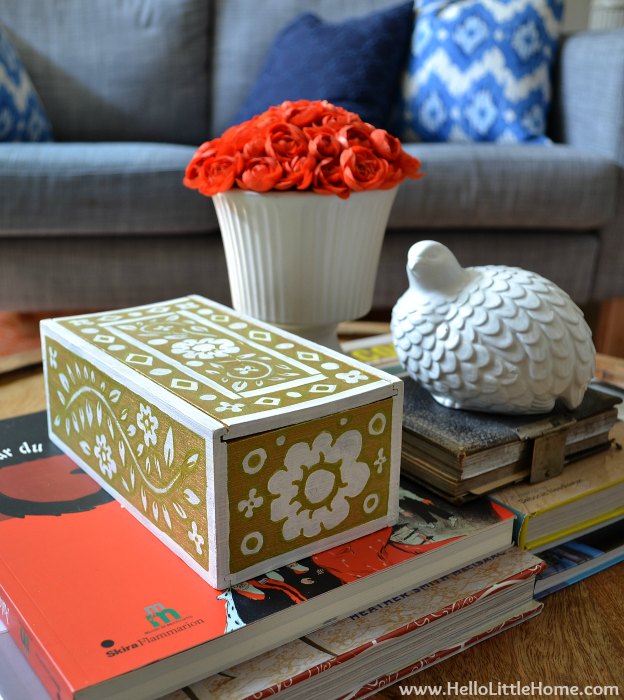 DIY Faux Inlay Box | Hello Little Home #craft #DIY