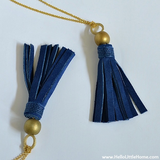DIY Suede Tassels ... a fun and easy DIY home decor project that will add a touch of luxury to your space! | Hello Little Home