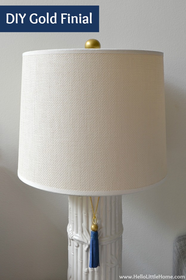 DIY Gold Finial | Hello Little Home #InteriorDesign #Decor #Lamp