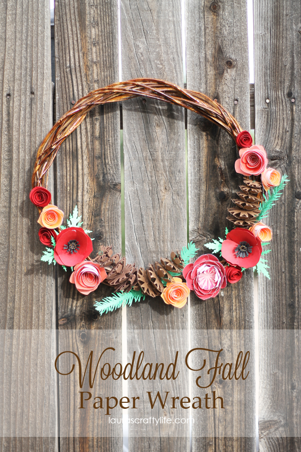 Fall DIY Ideas: Woodland Fall Paper Wreath by Laura's Crafty Life | Hello Little Home #DIY #crafts