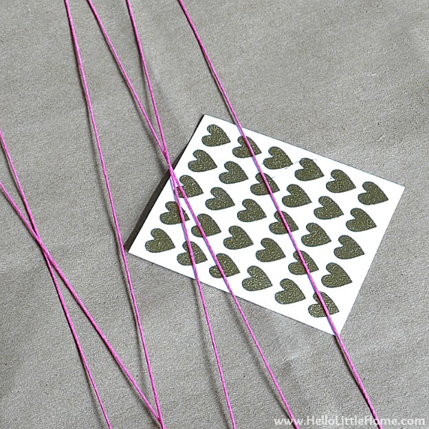 Easy Gift Wrap Ideas: Hearts & String! Plus, get my easy present wrapping tips! | Hello Little Home