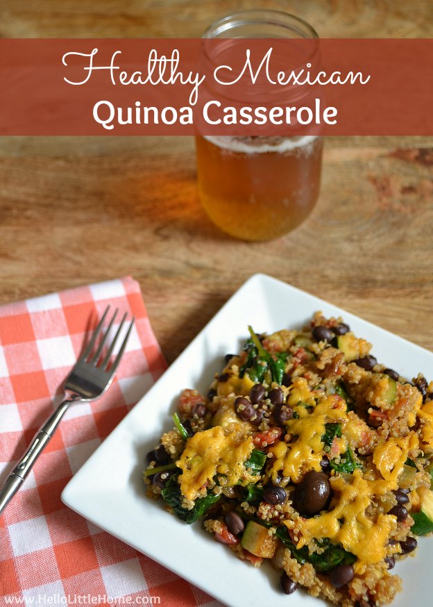 Healthy Mexican Quinoa Casserole | Hello Little Home #vegetarian