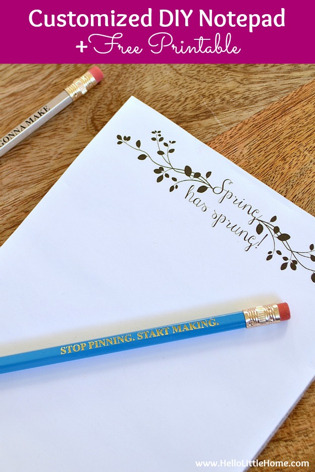 Free Printable Notepad Spring Has Sprung Hello Little Home Free Printable Notepad Spring Has Sprung Hello Little Home