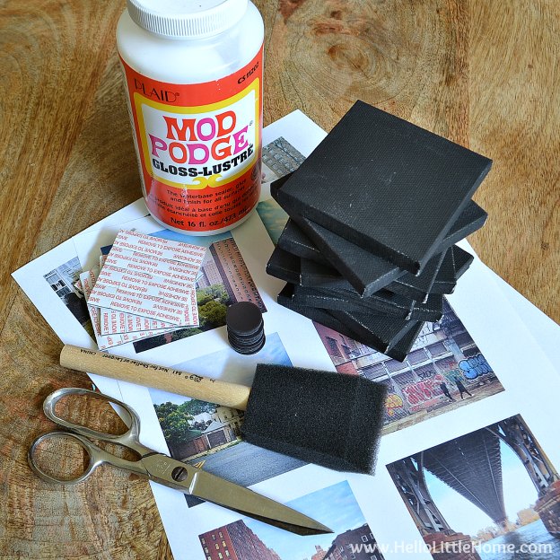 DIY Canvas Mounted Instagram Photo Supplies | Hello Little Home