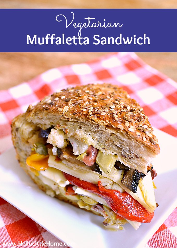 Vegetarian Muffaletta Sandwich