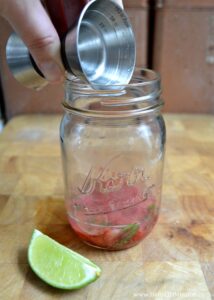 Preparing a Strawberry Mint Gin and Tonic ... the perfect summer drink! | Hello Little Home #cocktail