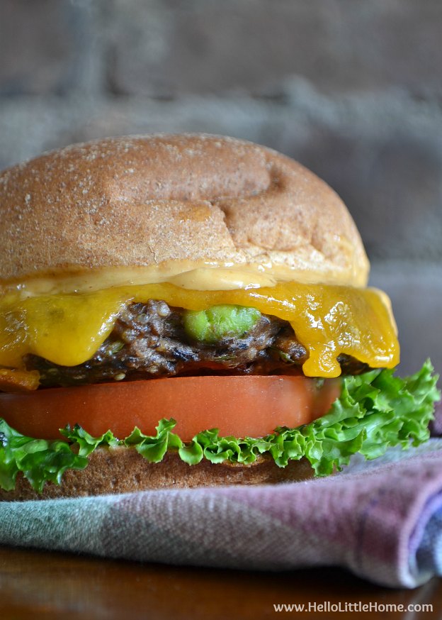 Smokey Black Bean Edamame Burgers ... one of 100 Vegetarian Game Day Recipes! Get ready for the big game with over 100 vegetarian and vegan appetizers, soups, chilis, main dishes, sandwiches, breakfast, desserts, and more that will make your next football watching party unforgettable! | Hello Little Home