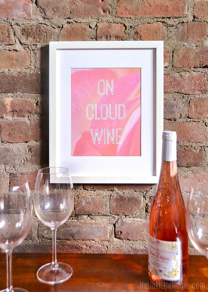 On Cloud Wine Art (Free Printable) | Hello Little Home