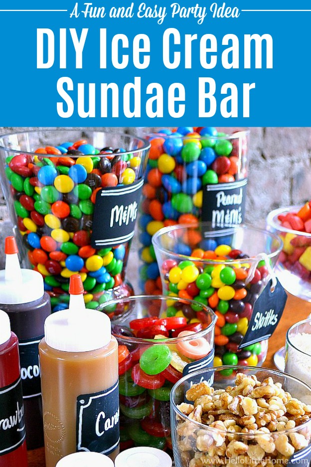 Candy-Covered DIY Ice Cream Sundae Bar