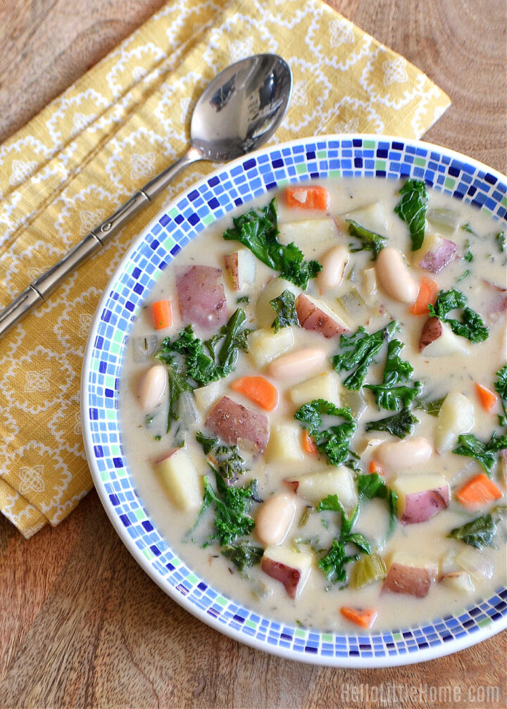 Creamy Potato Kale Soup Hello Little Home
