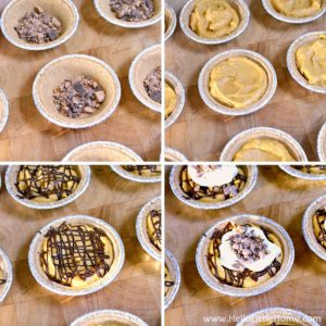 Step by Step photo for making mini pumpkin pies. | Hello Little Home