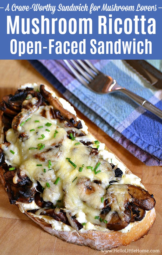 Mushroom Ricotta Open-Faced Sandwich