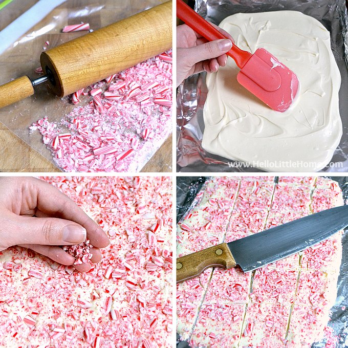Collage of photos showing how to make the recipe step by step.