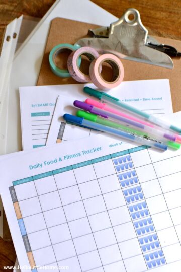 Free Printable Food and Exercise Journal | Hello Little Home