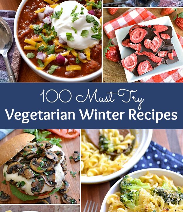 100 Must Try Winter Vegetarian Recipes ... shake up your dinner routine with tons of amazing vegetarian and vegan recipes! Everything from appetizers to desserts! | Hello Little Home