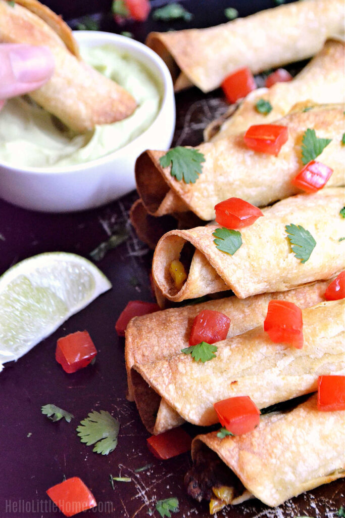 Black Bean Taquitos (Quick + Easy Recipe) Hello Little Home