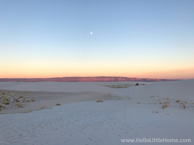 Exploring White Sands National Monument during an El Paso to Phoenix Road Trip! Travel from Texas to Arizona with lots of fun stops along the way for art, food, and MLB spring training! Find out the best things to do in El Paso and Phoenix, from can't miss sights to delicious restaurants! | Hello Little Home