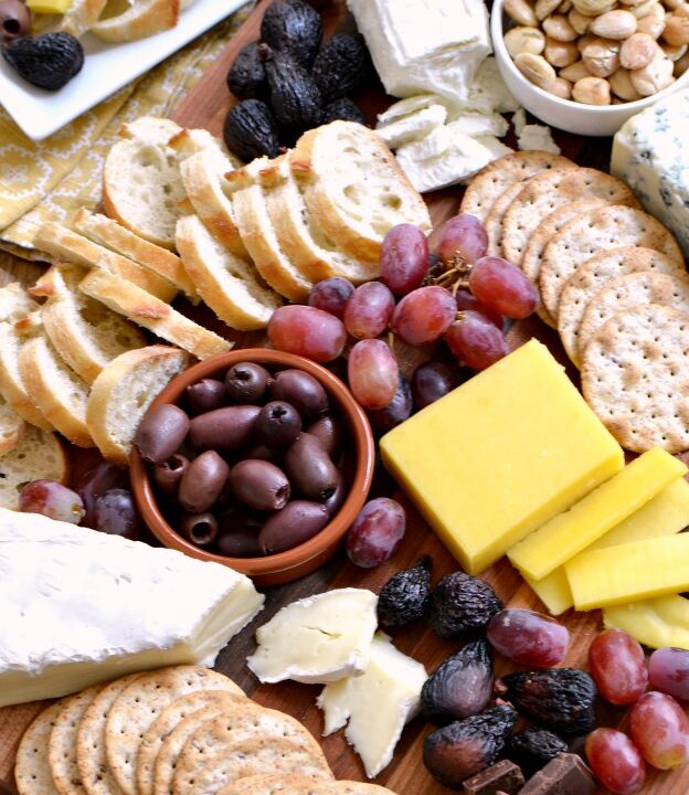 A cheese plate to serve at the Blind Wine Tasting.