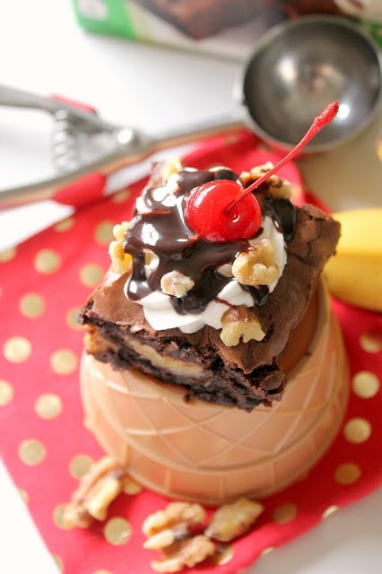 The ultimate Birthday Cake Alternatives roundup ... over 70 delicious recipes perfect for adults and for kids alike, including these Banana Split Brownies from The Kitchen Prep! These fun dessert ideas range from healthy to decadent. Awesome non cake birthday ideas your whole family will love! | Hello Little Home