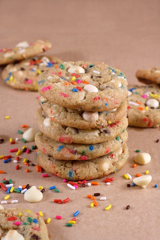 The ultimate Birthday Cake Alternatives roundup ... over 70 delicious recipes perfect for adults and for kids alike, including these Birthday Cake Cookies from The Toasty Kitchen! These fun dessert ideas range from healthy to decadent. Awesome non cake birthday ideas your whole family will love! | Hello Little Home