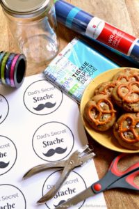 Dad's Secret Stache Printable (Easy Father's Day Idea) | Hello Little Home