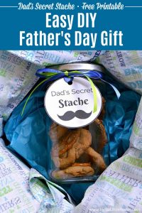 Dad's Secret Stache Printable (Easy Father's Day Idea) | Hello Little Home