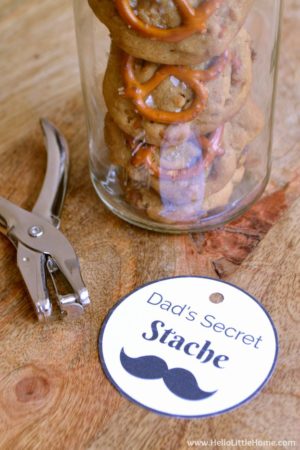 Dad's Secret Stache Printable (Easy Father's Day Idea) | Hello Little Home
