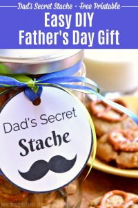 Dad's Secret Stache Printable (Easy Father's Day Idea) | Hello Little Home