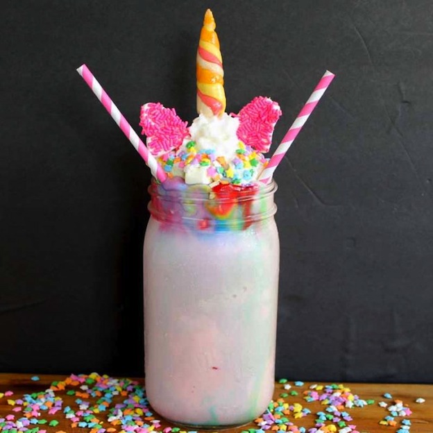 The ultimate Birthday Cake Alternatives roundup ... over 70 delicious recipes perfect for adults and for kids alike, including this Unicorn Drink from The Country Chic Cottage! These fun dessert ideas range from healthy to decadent. Awesome non cake birthday ideas your whole family will love! | Hello Little Home