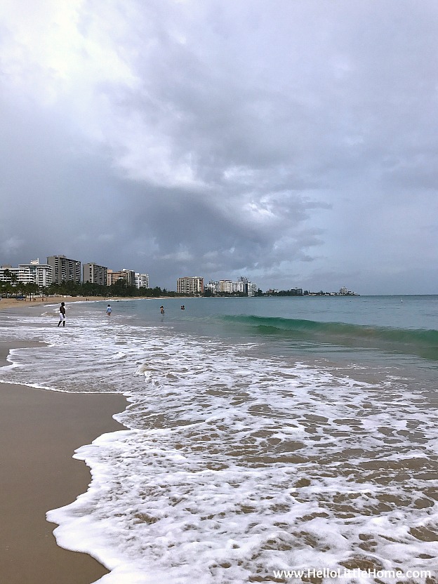 Beautiful views of water and buidlings on Isla Verde Beach in Carolina, Puerto Rico! | Hello Little Home