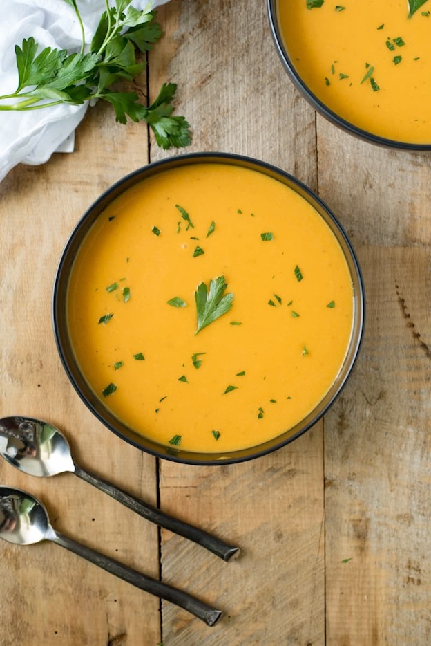 Thai Butternut Squash Soup from Culinary Ginger ... one of 100+ Vegetarian Comfort Food Recipes | Hello Little Home