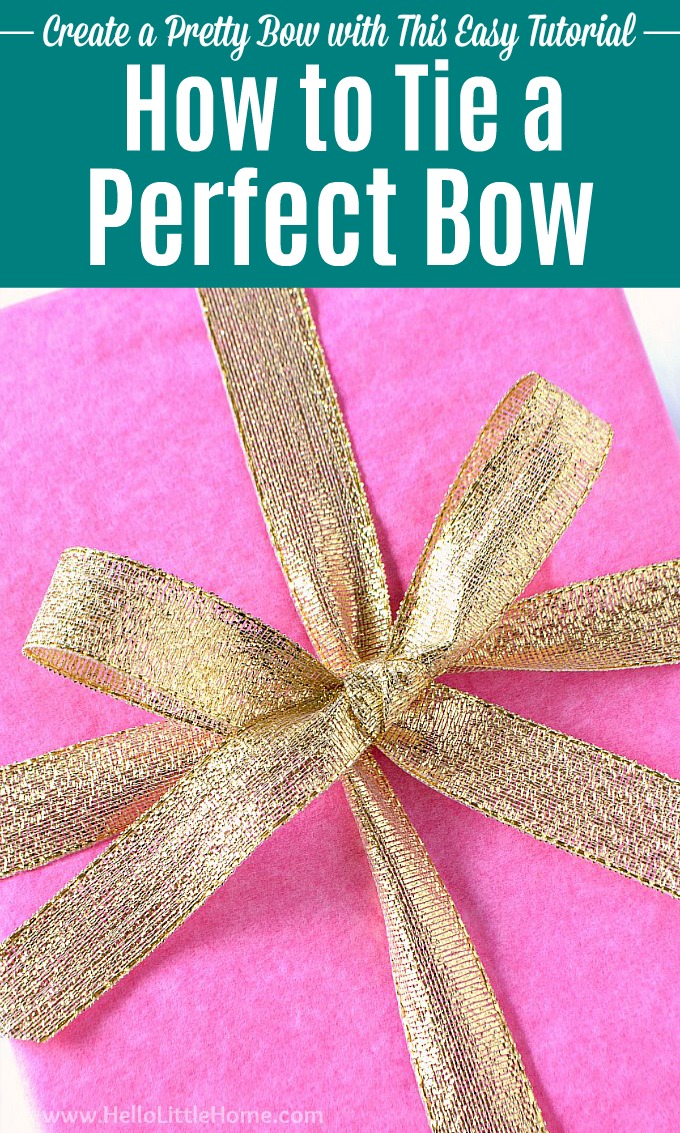 A pink present with a perfect gold bow.