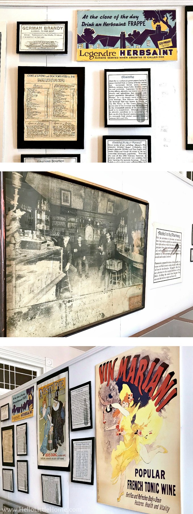 A photo collage showing different photos and exhibits hanging on the museum walls.