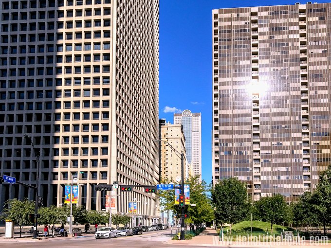 A view of Main Street in Downtown Dallas.