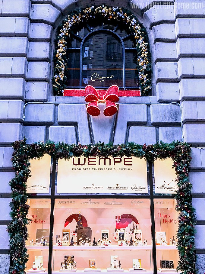 A pretty window display at Wempe on Fifth Avenue.