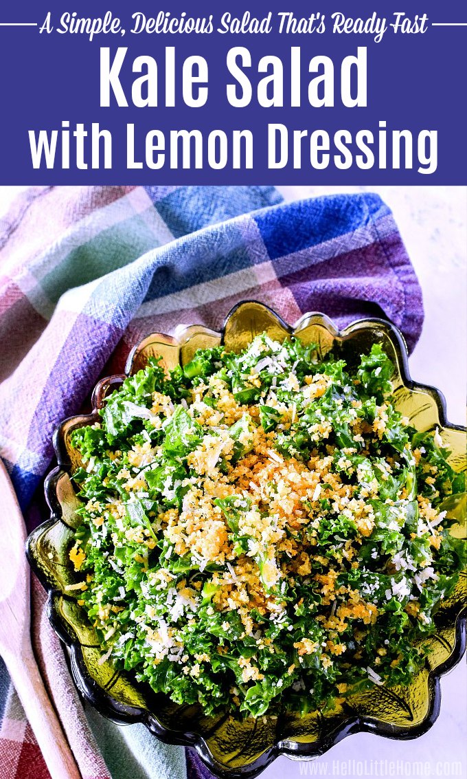 Easy Massaged Kale Salad with Lemon Dressing