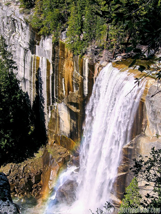 A waterfall in Yosemite National Park.