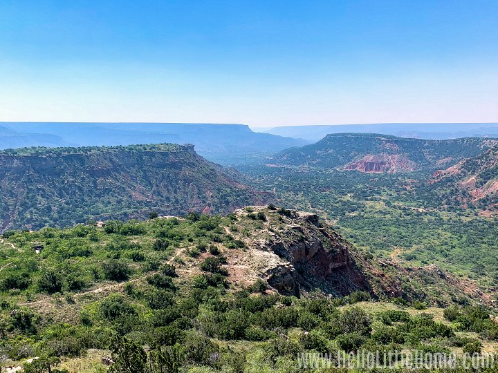 The view of the Palo Duro Canyon State Park.