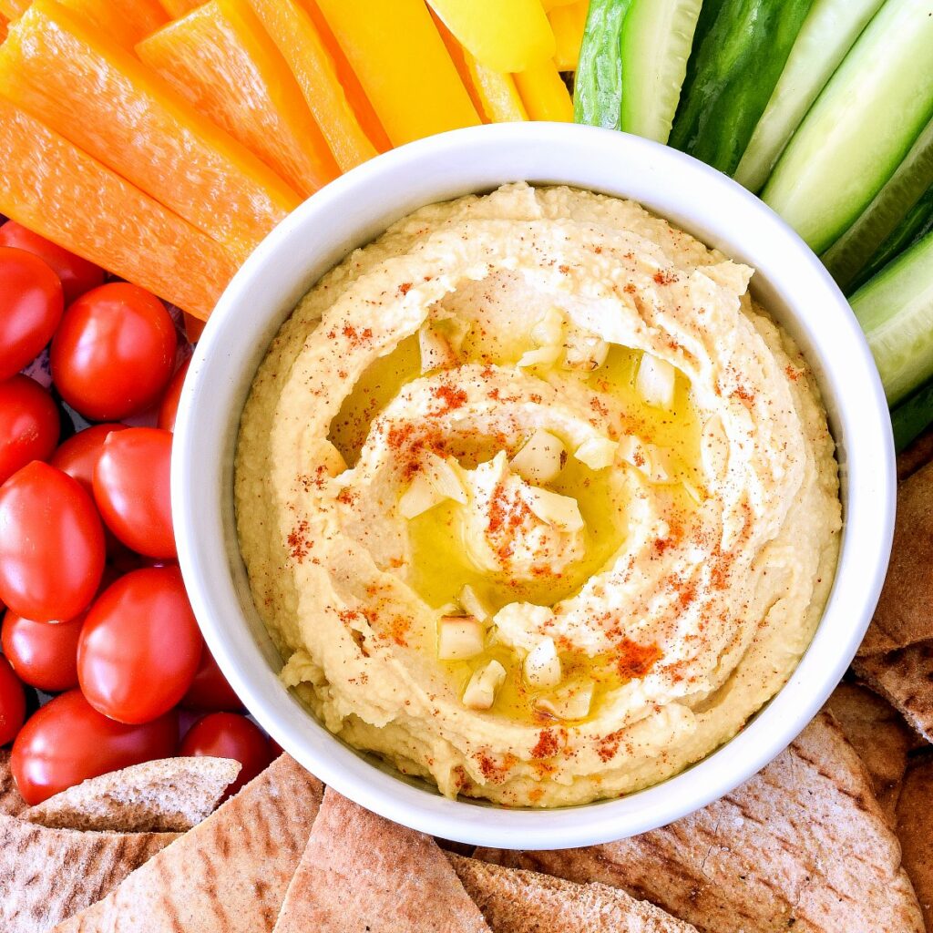 Easy Roasted Garlic Hummus Hello Little Home