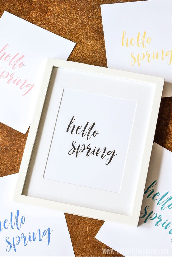 Printable Hello Spring Free Hello Spring Printable | Hello Little Home