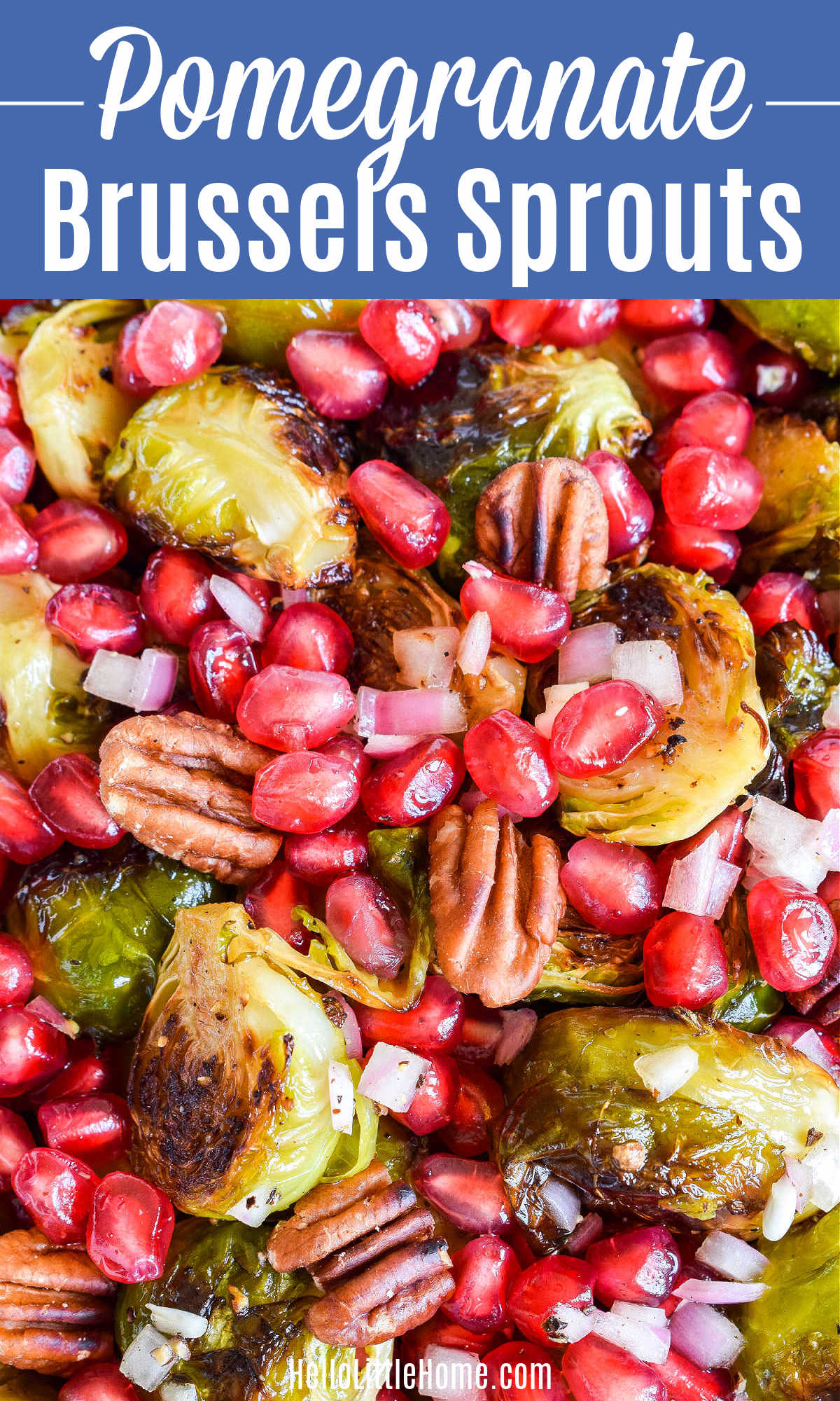Roasted Brussels Sprouts with Pomegranate Seeds