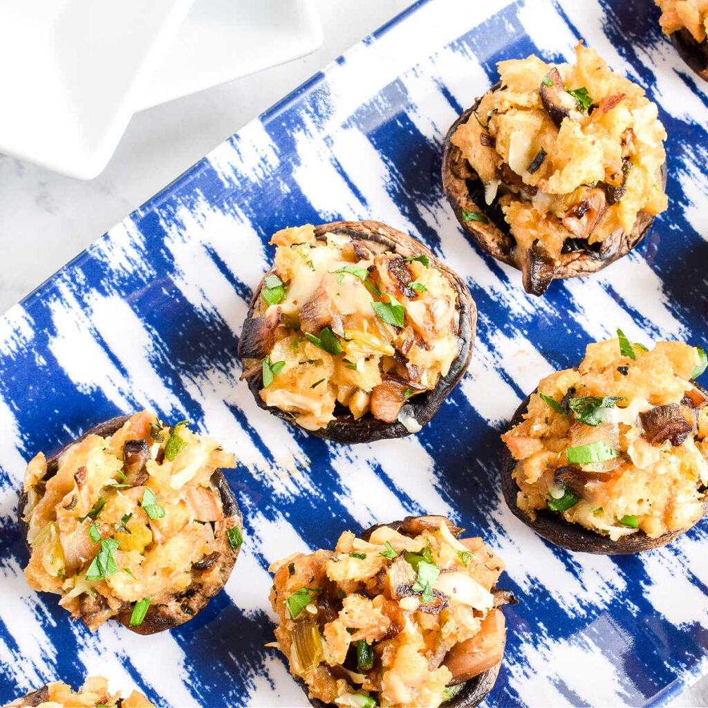 Stuffing Stuffed Mushrooms (Easy Recipe) Hello Little Home