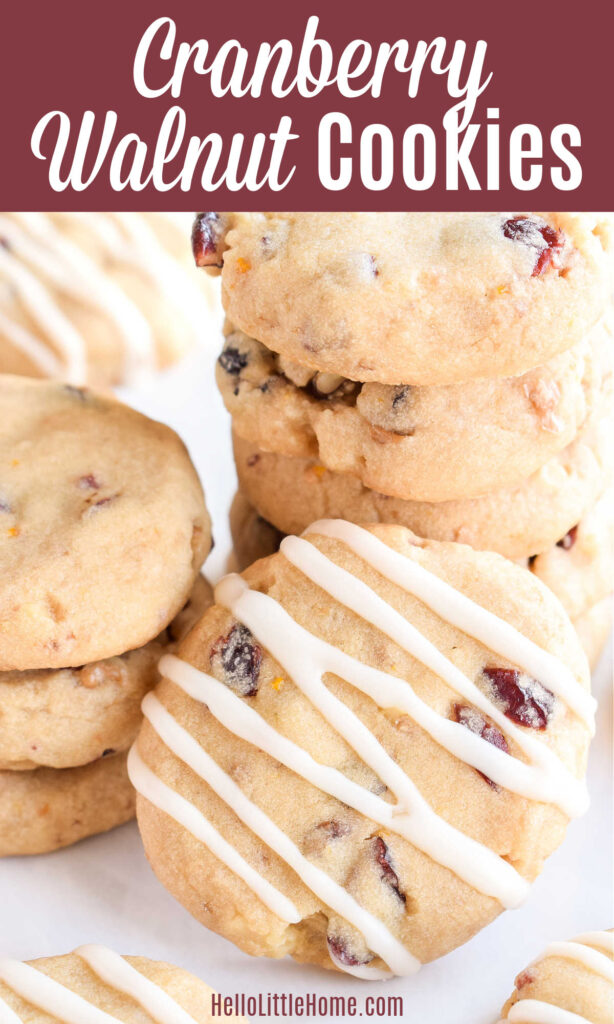 Cranberry Walnut Cookies (Easy Recipe) Hello Little Home