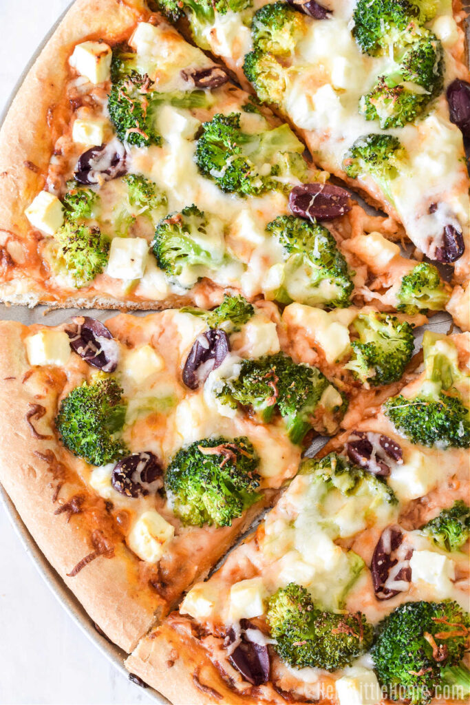 Broccoli Pizza (Easy Recipe) | Hello Little Home
