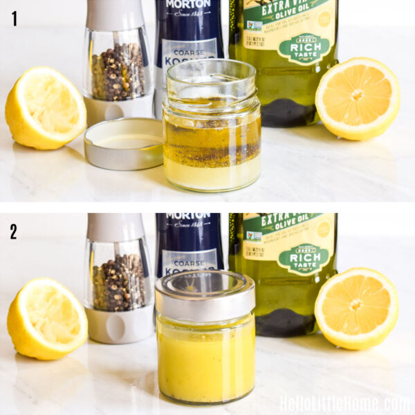 Lemon Olive Oil Dressing (Easy Recipe) Hello Little Home