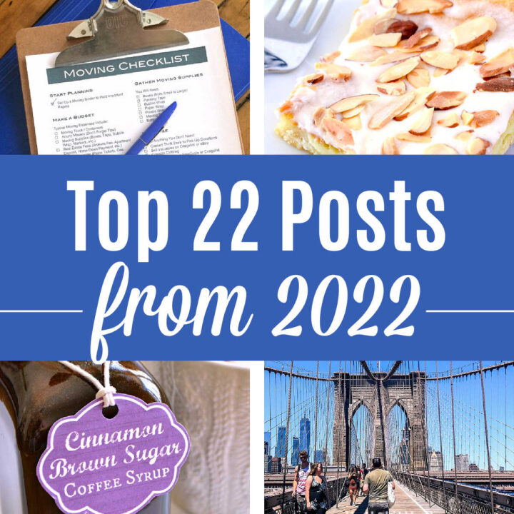 A photo collage with a text overlay: Top 22 Posts from 2022.