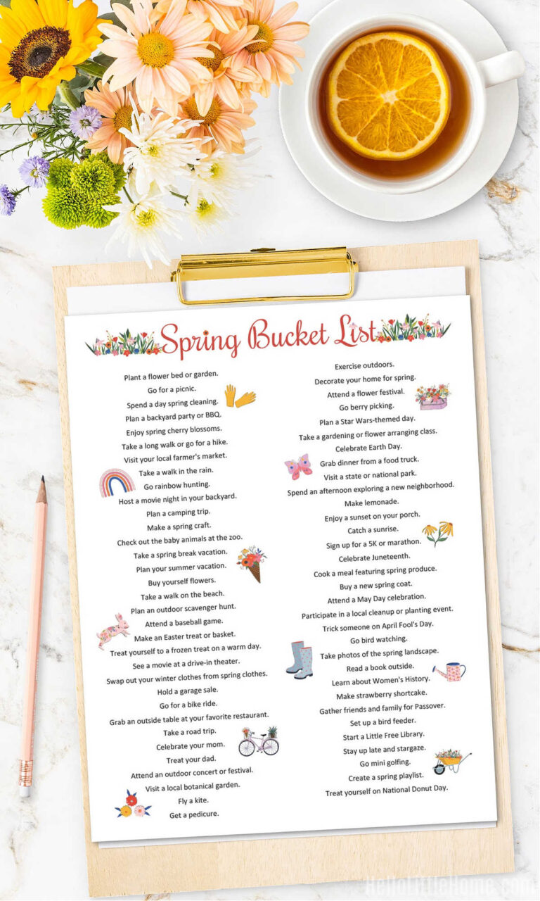 65 Spring Bucket List Ideas | Hello Little Home