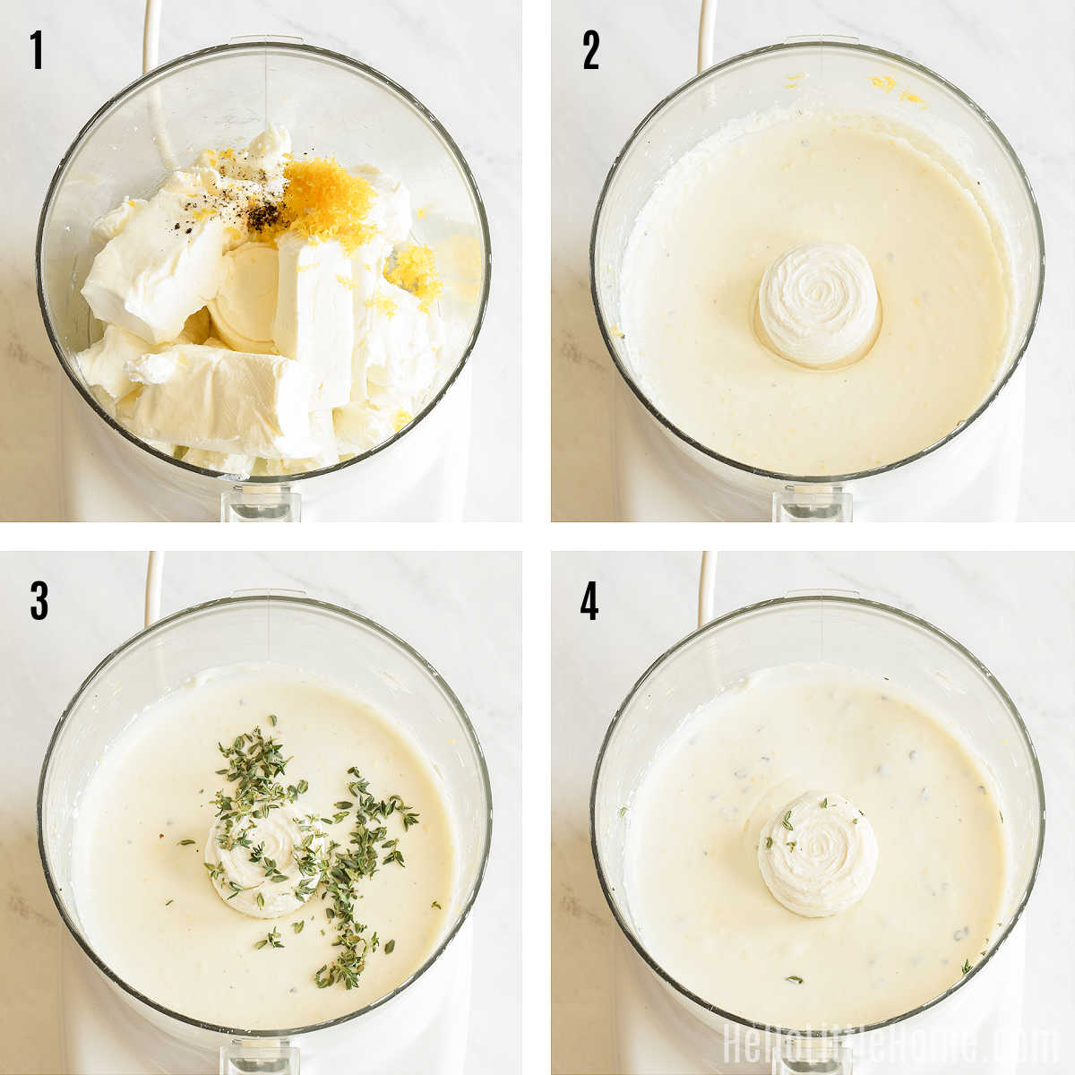 A photo collage showing how to make the recipe step-by-step.