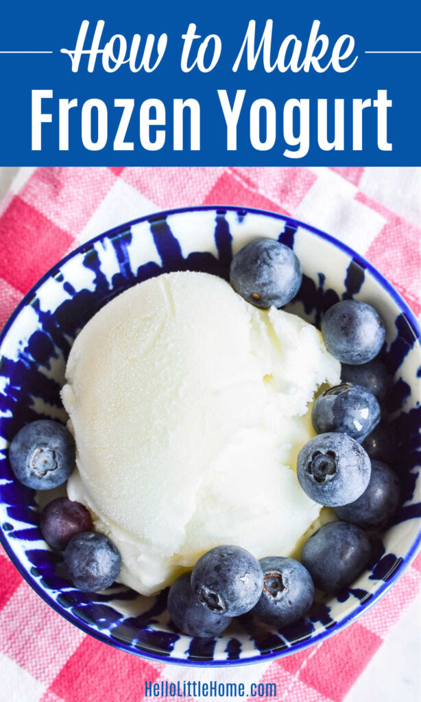 Homemade Frozen Yogurt (Easy Recipe) Hello Little Home